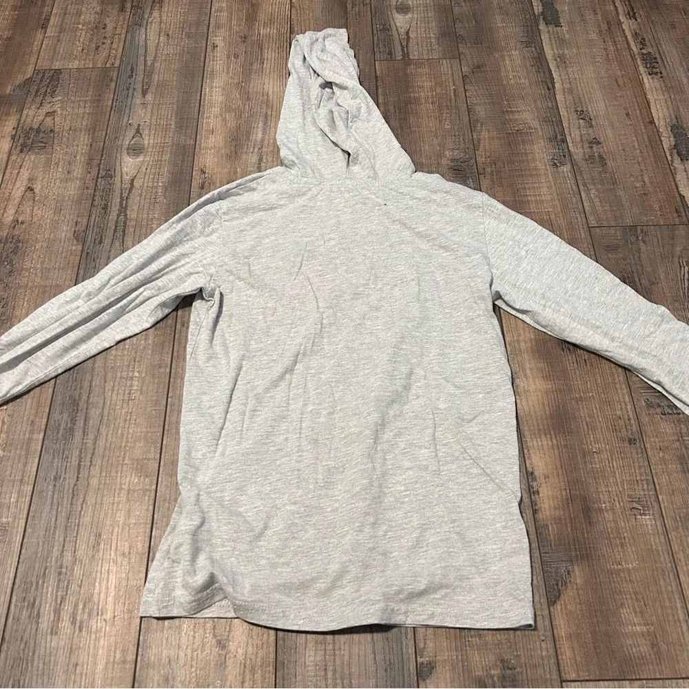 Champion Youth Large Gray Long‎ Sleeve Shirt with Hoodie
